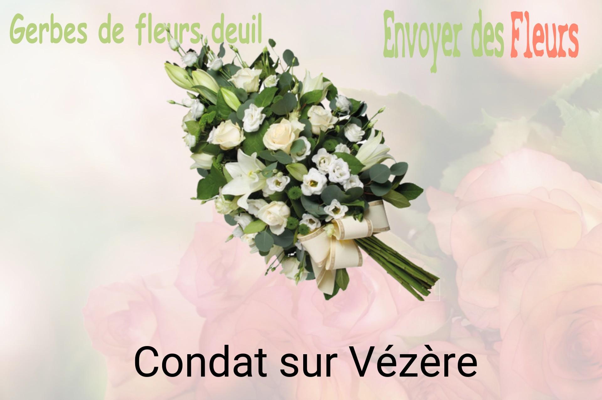 Gerbe de fleurs de deuil livrée à Condat-sur-Vézère